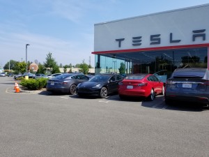 Arriving at Tesla in Paramus, NJ